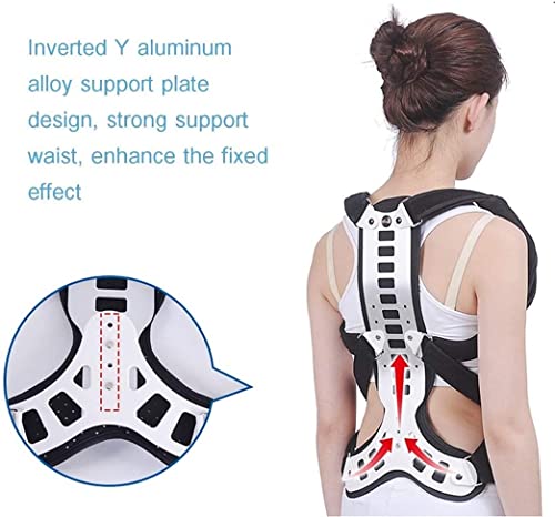 GYL-XF Corrector Postural De Extensión De Metal para Enderezar La Espalda, Chaleco Corrector De Postura Rígido Ajustable para Corregir El Encorvamiento Y La Mala Postura (Size : L)