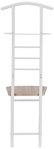 Haku Möbel 80088 Silla de valet 46 x 50 x 119 cm, blanco / roble