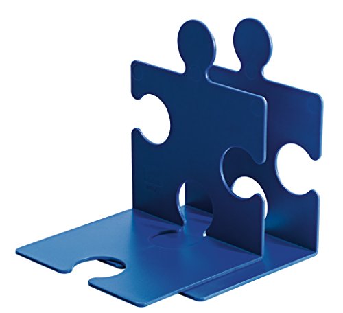 Han Puzzle - Sujetalibros (2 unidades, 123 x 142 x 171 mm), diseño de pieza de puzzle, color azul