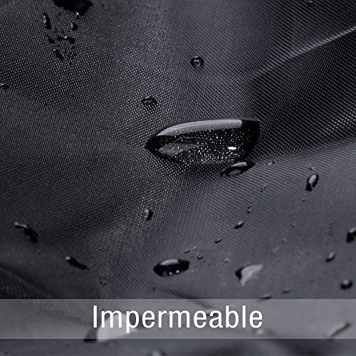 Hanbee Funda para Moto Cubierta Protectora UV de la Motocicleta con Agujeros de Bloqueo, Impermeable y Resistente al Viento Lluvia Nieve,Antipolvo al Aire Libre, 190T, XXL 245X105X125cm,Negro