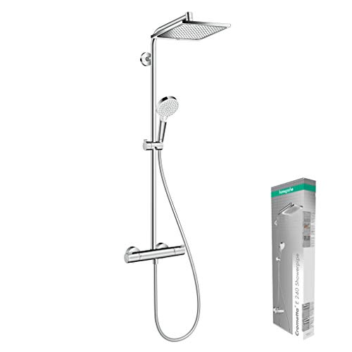 Hansgrohe 27271000 Crometta E 240 Sistema de ducha, 2 tipos de chorro, Cromo, 240 mm