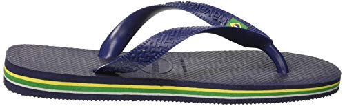 Havaianas Brasil Logo, Chanclas Mujer, Navy Blue, 41/42 EU