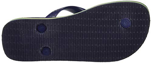 Havaianas Brasil Logo, Chanclas Mujer, Navy Blue, 41/42 EU