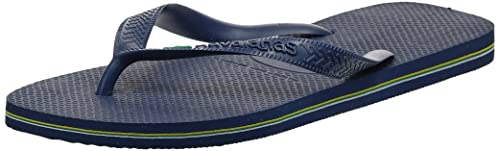 Havaianas Brasil Logo, Chanclas Mujer, Navy Blue, 41/42 EU