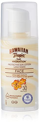 HAWAIIAN Tropic Silk Hydration Air Soft Face Spf 30 - Loción Solar Protectora para el Rostro, Crema Hidratante Facial con Protección, Blanco, Fresh, 50 Mililitros