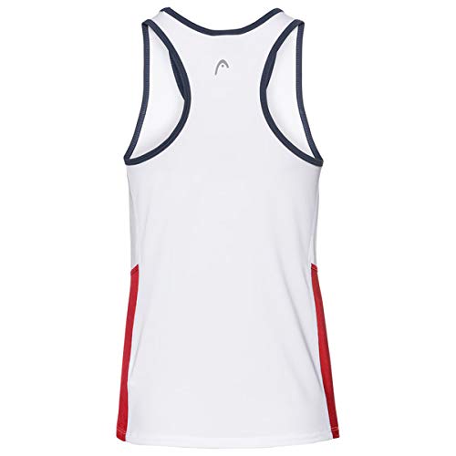 Head Club Tank Top W Camisetas, Mujer, Blanco, Rojo, S