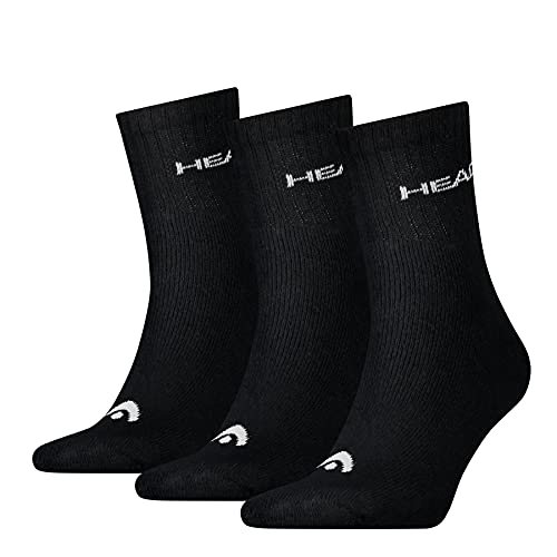 Head Crew 3P Calcetines, Black, 043 Unisex Adulto