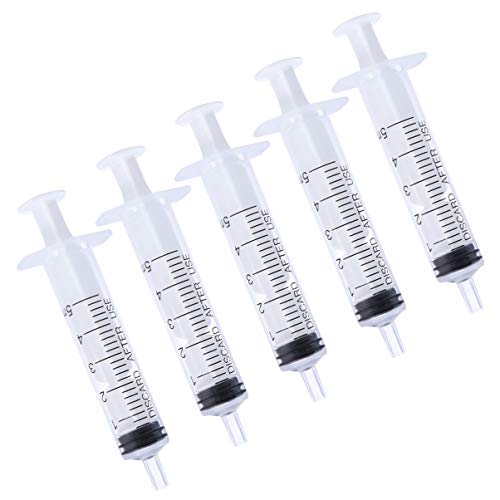 Healifty - Lote de 5 jeringuillas Luer Lock para aplicaciones de jeringa de plástico sin aguja para laboratorios científicos industriales (5 ml), 5IKZ4440TRYRUBZ16RW6