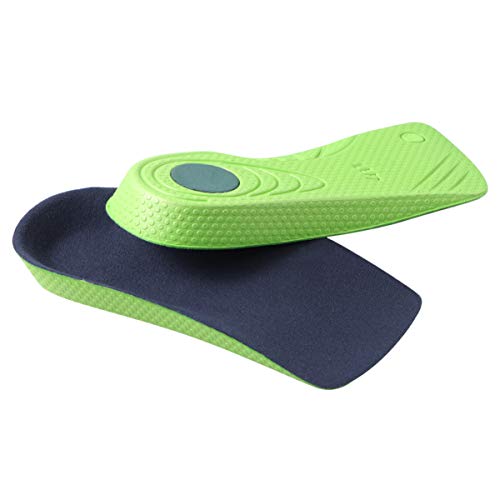 Healifty Plantillas ortopédicas de 3/4 de longitud plantillas de media zapatilla para pies planos fascitis plantar arcos caídos - talla m (verde)