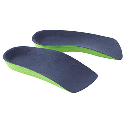 Healifty Plantillas ortopédicas de 3/4 de longitud plantillas de media zapatilla para pies planos fascitis plantar arcos caídos - talla m (verde)