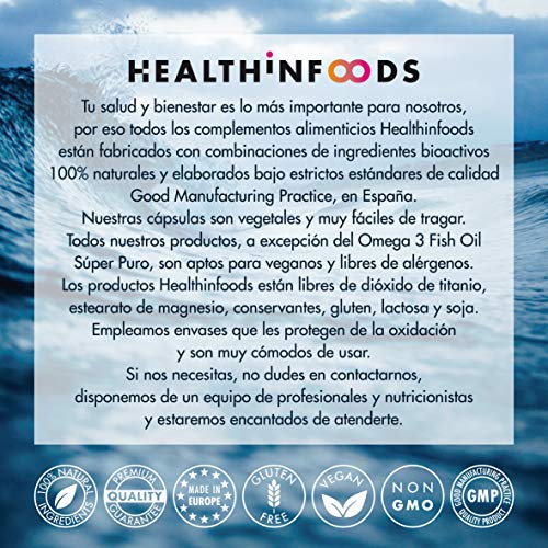 Healthinfoods | Slim Fit | Garcinia Cambogia, Lcarnitine, Té Verde Y Guaraná | Vitaminas C, B6 Y Pimienta Negra | Supresor Apetito | Quemagrasas Potente Y Natural Para Adelgazar | 128 Cápsulas, 90 g