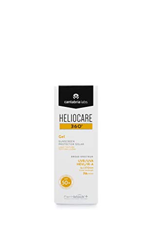 Heliocare 360º Gel SPF 50+ - Crema Solar Facial, Fotoprotector Avanzado, Textura Gel, Ligera, Rápida Absorción, Pieles Normales o Mixtas, Antioxidante, 50ml