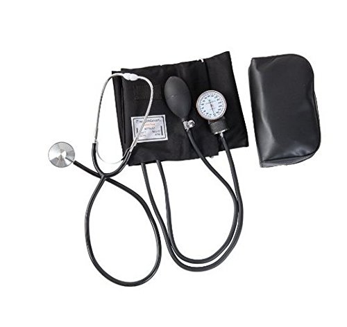 Hensych Home Blood Pressure cuff Kit with Manual Sphygmomanometer Stethoscope and Carrying Case