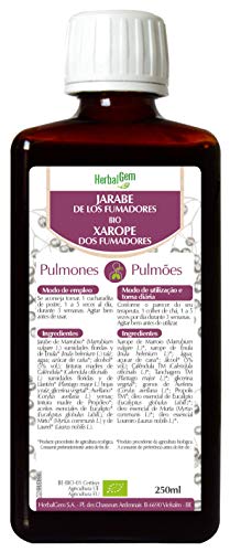 HerbalGem Jarabe De Los Fumadores, Vías respiratorias, Bienestar respiratorio de los fumadores, 250 ml