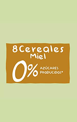 Hero Baby Papilla de 8 Cereales con Miel - Para Bebés a Partir de los 6 Meses - Pack de 3 x 820 g