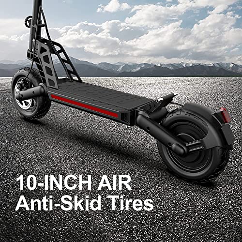 Hiboy Titan Patinete Eléctrico para Adultos 800W, 25 Km/h- 48V 12,5 Ah, Alcance 45 Km, neumáticos de Aire de 25.4cm, Scooter eléctrico Plegable con Sistema de frenado Doble (Rojo y Negro)