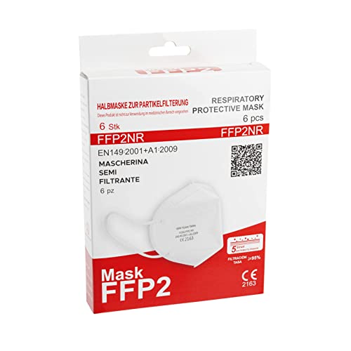 HIBRON Mascarilla FFP2 CE 2163, Protección Personal. Bolsa Individual. Alta filtración ≥95%, 5 capas. Pinza Nasal Suave/Ajustable, Mascarilla Profesional Libre de Grafeno