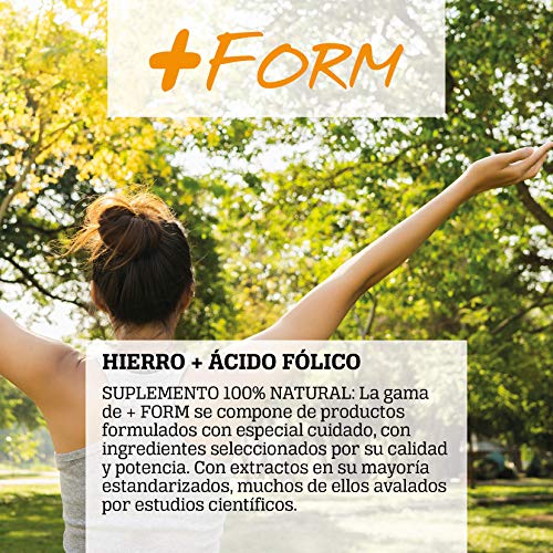 Hierro Suplemento 90 Cápsulas| Ácido Fólico| Hierro con Vitamina C + B12| Mas Energía y Vitalidad| Vegano| Aquisana