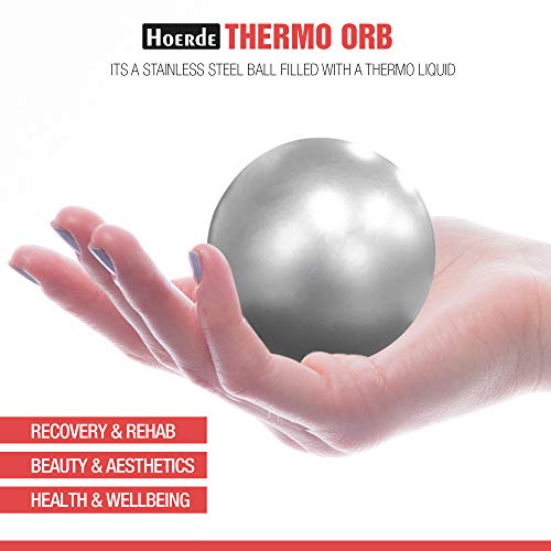 Hoerde Thermo Orb Bola de masaje uso frío y caliente Herramienta de Masaje para Relajación Muscular Terapia Física Liberación Miofascial Roller para los Hombros Cuello los Brazos la Espalda los Pies