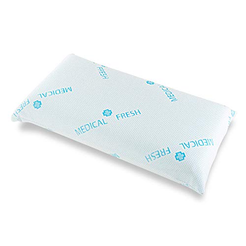 hogar Almohada viscoelástica 100% viscoelástica. Tejido Medical Transpirable. Termoregulable. Firmeza Media. Alta Recuperación (1, 90 CM)