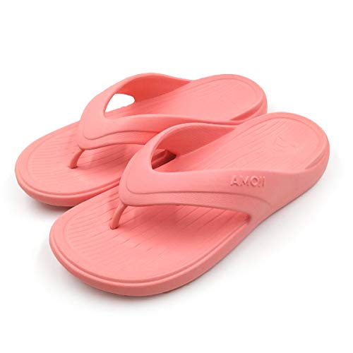 Hombre Mujer Chanclas Zapatilla de Ducha ortopédicas Punta abierta Cómodo suave Verano Playa Piscina Zapatos Soporte de arco Sandalias Sandalias Rosa pink FF162 40 EU