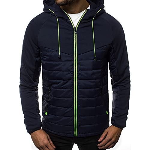 Hombres Sudadera Lana Chaquetas - DAF Impresión 3D Encapuchado Camisa de Entrenamiento Manga Larga Invierno Cárdigan con Cremallera Bolsillos,Azul,5XL