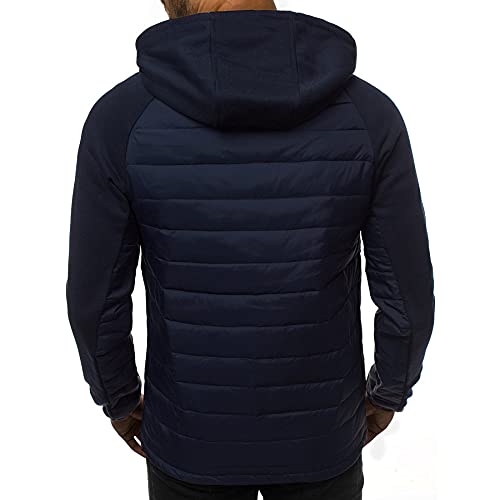 Hombres Sudadera Lana Chaquetas - DAF Impresión 3D Encapuchado Camisa de Entrenamiento Manga Larga Invierno Cárdigan con Cremallera Bolsillos,Azul,5XL