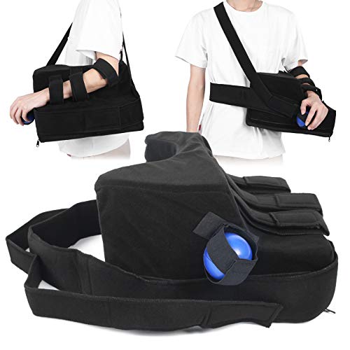 Hombro Abducción Sling Support Brace Strap Fijación de dislocación ajustable con bola de agarre para manguito rotador, subxion, cirugía, dislocado, brazo roto (mano izquierda)