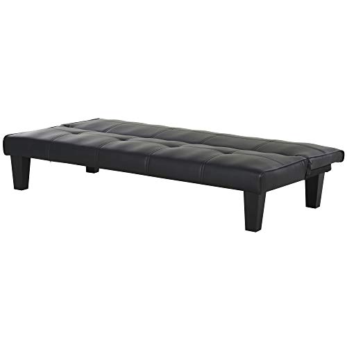 HOMCOM Sofá Cama de 3 Plazas Diseño 2 en 1 Plegable sin Reposabrazos Estructura Sólida con Patas Elevadas Asiento Acolchado de Esponja Cómodo Carga 300 kg 165x75,5x70 cm Gris