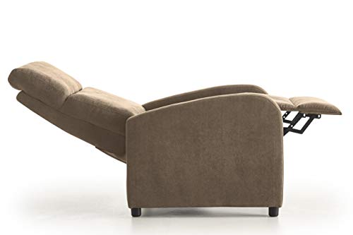 Home Heavenly®- Butaca reclinable, Nexus sillón Relax, cómodo y Compacto para salón, reposapies, Color marrón