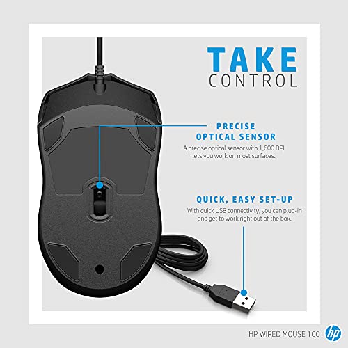 HP 100 BLK WRD Mouse