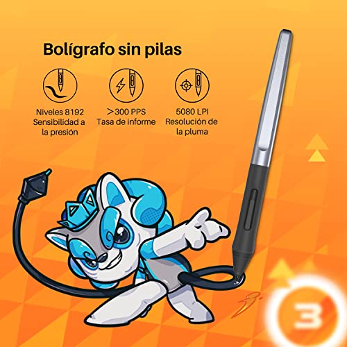 HUION Inspiroy H420X OSU Tabletas Gráficas, Lápiz óptico sin Batería de 8192 Niveles,Tableta de Dibujo de 4.17x2.6 Pulgadas Compatible con Chromebook / Windows / Mac / Android para Enseñanza en Línea