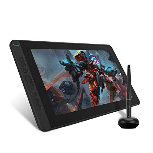 HUION Kamvas 13 Tableta Grafica con Pantalla (negro) Pantalla Laminada Completa de 13,3 Pulgadas, 8 Teclas de Prensa Programables Admite Conectividad con Dispositivo Android, y Uso de conferencias Web