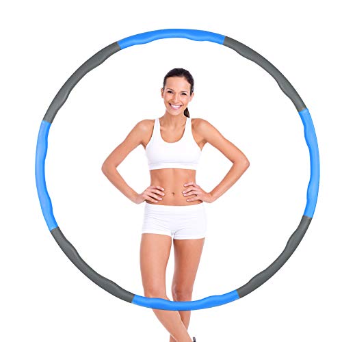 Hula Hoop, Professional Hula Hoop Adultos Fitness, Hoola Hoop para Adultos Ajustable y Extraíble, Hula Hoop de Fitness para pérdida de Peso para Fitness, Gimnasia, Juegos de Interior y Exterior