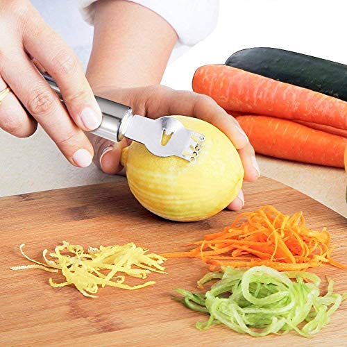 HUYIWEI Rallador de limón and Pelador de naranja - Kitchen Professional Peeling Tool Herramienta de pelado de acero inoxidable