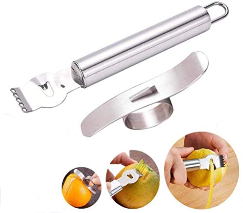 HUYIWEI Rallador de limón and Pelador de naranja - Kitchen Professional Peeling Tool Herramienta de pelado de acero inoxidable