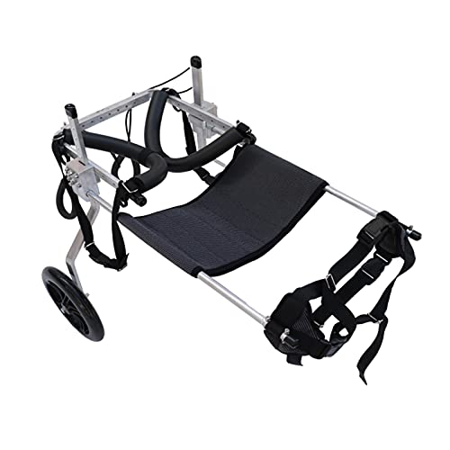 HWhome Silla De Ruedas Ajustable para Perros De 2 Ruedas，Perros Viejos，Gatos，Silla De Ruedas para Perros，Rehabilitación De Patas Traseras，Fácil De Instalar，Apto para Mascotas 15KG-60KG(Size:XXXL)