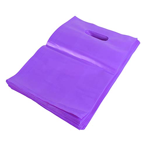 ibasenice Bolsas de Artículos de 100 Piezas con Asa - Bolsas de Plástico para Compras - Bolsas Reutilizables Y Duraderas para Regalos Camisas Tiendas