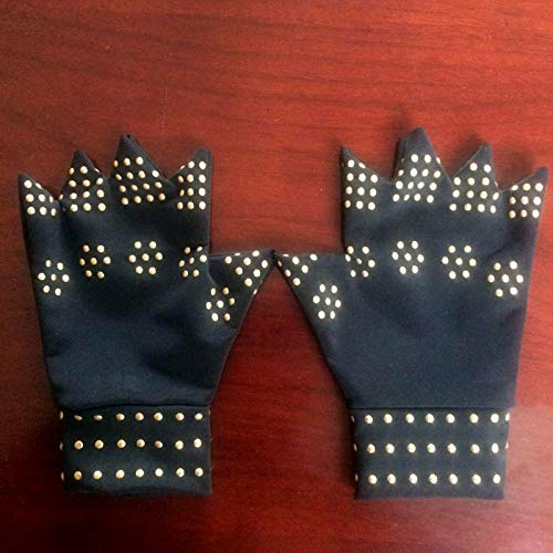 iFCOW Guantes de terapia magnética para alivio del dolor, guantes de compresión de medio dedo, reducen la rigidez