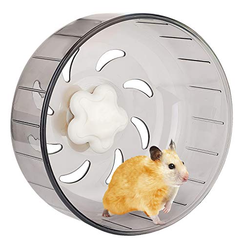 iFCOW Hámster Running Wheel, 5,2 pulgadas Acrílico Hamster Wheel Small Pet Hamster Rueda de Ejercicio Silent Plastic Running Toy para Animales Pequeños Hamster Gerbil Conejillo