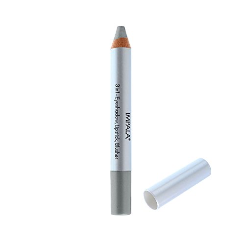 Impala Lápiz Jumbo 3 en 1 Color 08 Plata Sombra de ojos, Lápiz Labial o Colorette