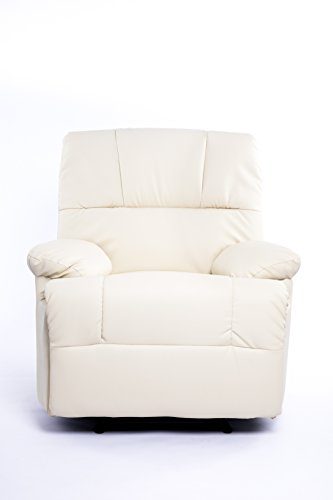 Imperial Confort Sillón Relax con Reclinación Manual Y Masajes, Crema, Talla Unica