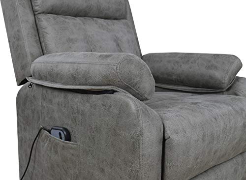 Imperial Relax | Sillon Relax Reclinable Levantapersonas NY | Motorizado | Reclinado de reposapies y Respaldo eléctrico | Sistema levantapersonas eléctrico (Cemento)