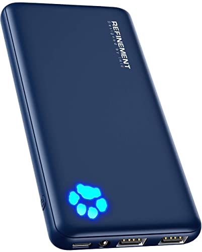 INIU Bateria Externa Movil 10000mAh, Ultra Delgado Tri-Outputs de Alta Velocidad 3A Power Bank, USB C & Linterna Cargador portatil batería para Huawei Samsung iPhone Xiaomi Nokia iPad LG Tableta etc.