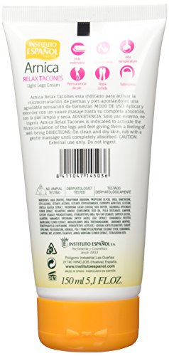 Instituto Español Crema Piernas Ligeras Arnica, Relax Tacones, 150ml