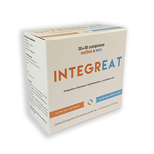 Integreat suplemento alimenticio para pacientes bariátricos 60 comprimidos - Multivitamínico y multimineral con doble formulación, por la mañana y por la noche