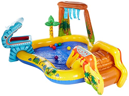 Intex 57444NP - Centro juegos hinchable dinosaurio 249 x 191 x 109 cm, 272 litros