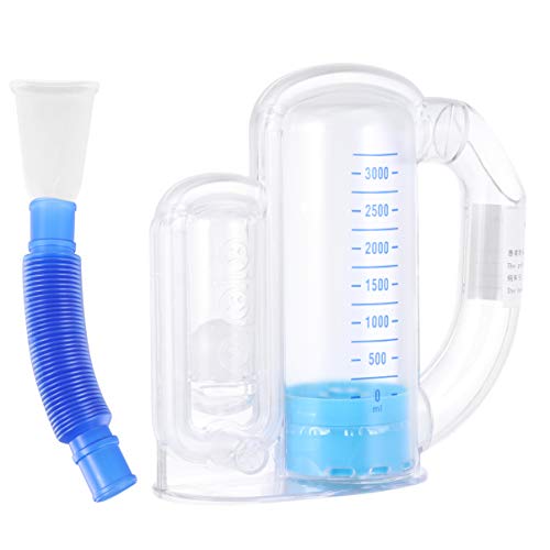 iplusmile Espirómetro Volumétrico de 5000 Ml: Incentivo para El Dispositivo de Ejercicio de Respiración.