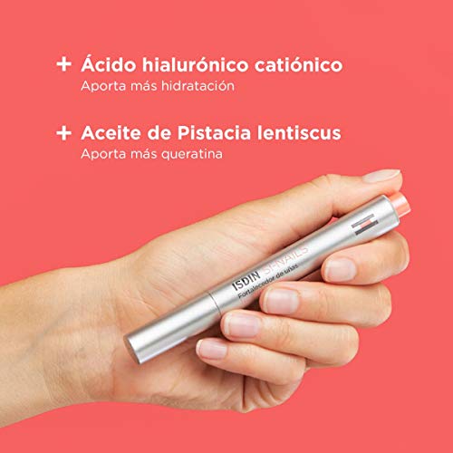 ISDIN SI-NAILS Fortalecedor con ácido hialurónico para uñas débiles y dañadas, hidrata también las cutículas, Serum con Acabado Invisible, 1 x 2.5 ml