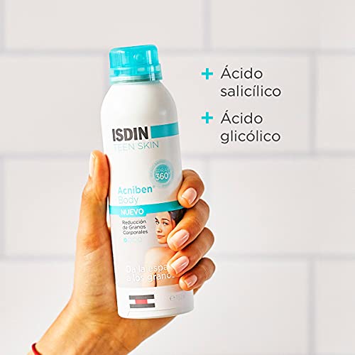 ISDIN Teen Skin Acniben Body Spray Corporal De Secado Rápido - Reducción de Granos Corporales - 150 ml.